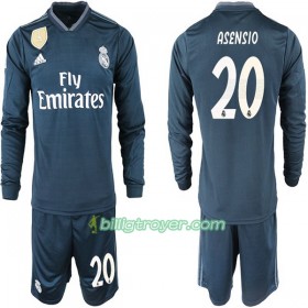 Billige Fotballdrakter Real Madrid ASENSIO 20 Barn Bortedraktsett 2018/19 Langermet